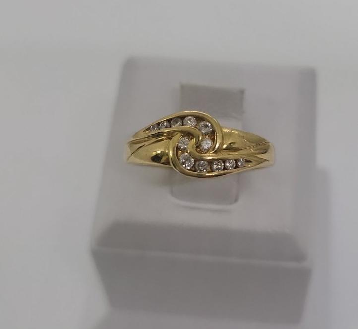 Кольцо из желтого золота с бриллиантом (-ми) (33752835)  4