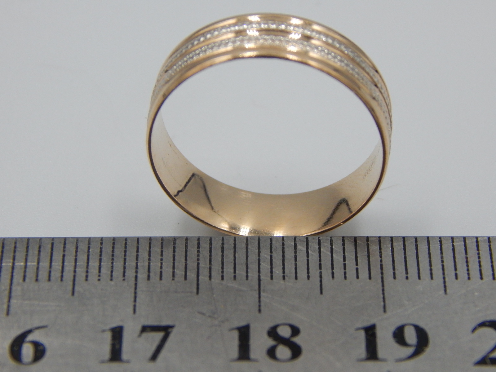 Кольцо из красного и белого золота (30217494)  5