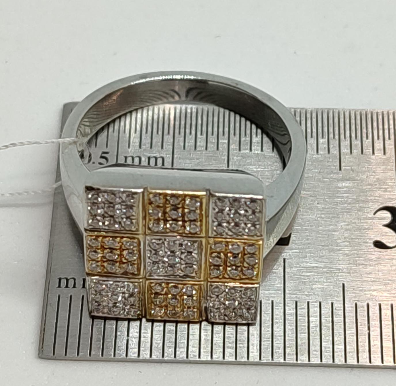 Кольцо из желтого и белого золота с бриллиантом (-ми) (27416972) 7