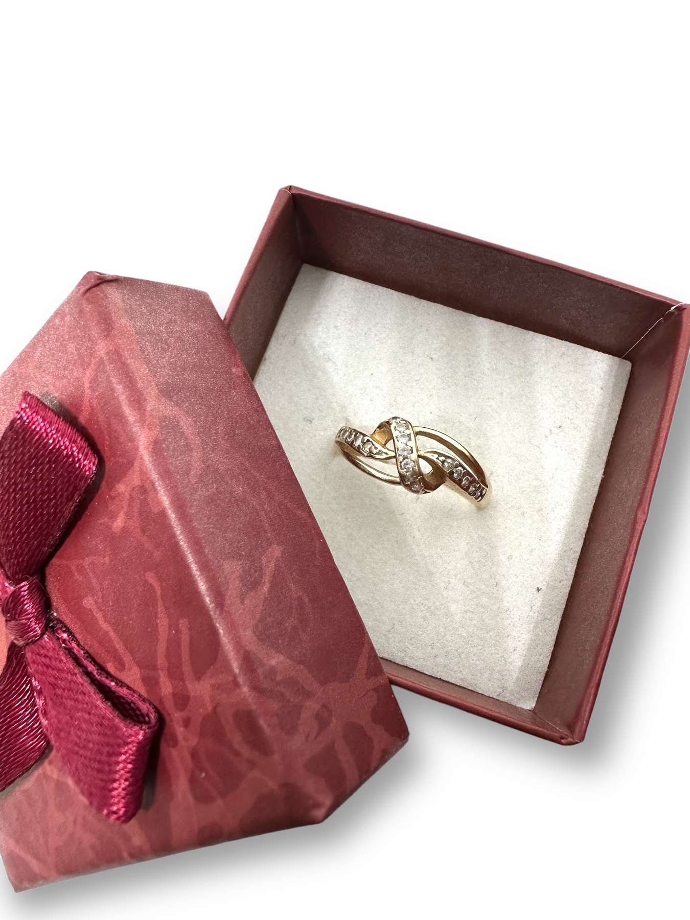 Кольцо из красного золота с цирконием (29715800) 4