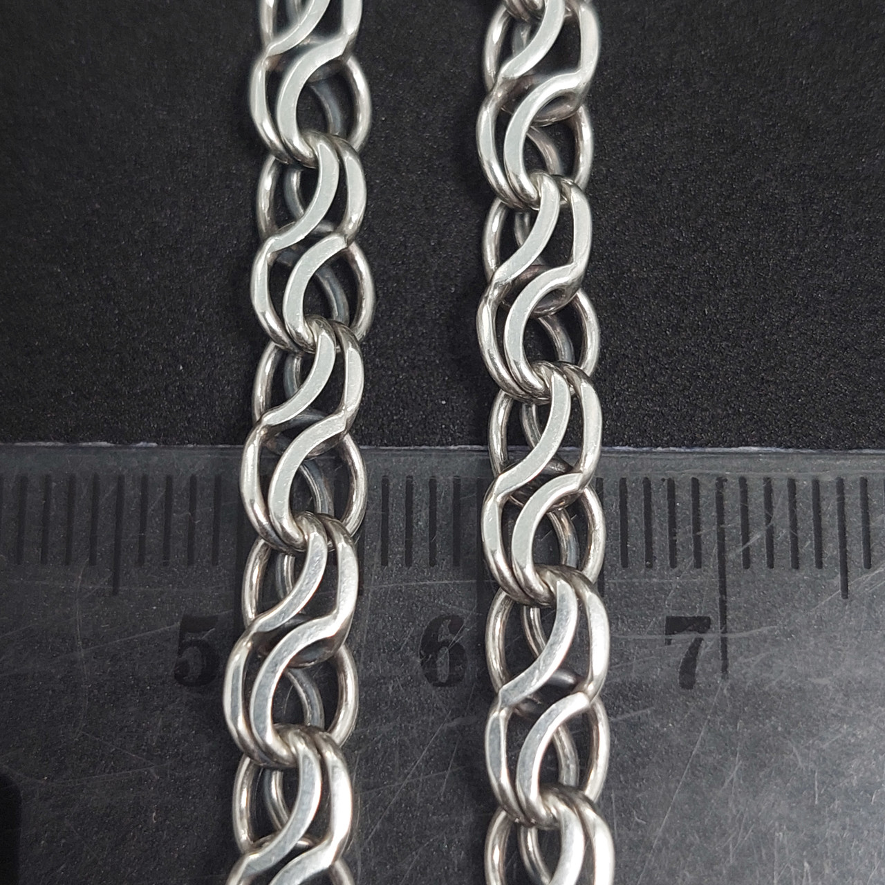 Серебряная цепь с плетением Ручеек (33198982) 3