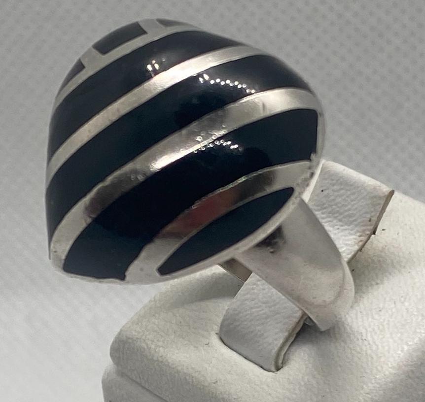 Серебряное кольцо с эмалью (31704738) 1