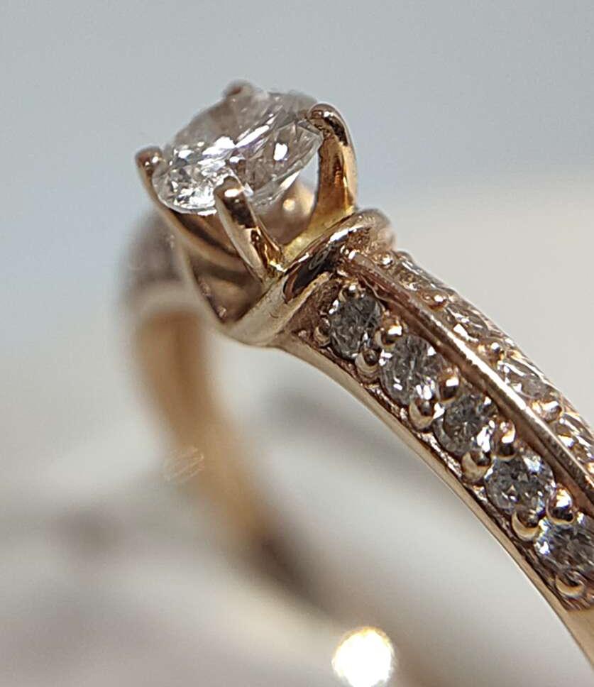 Кольцо из красного золота с бриллиантом (-ми) (32319788)  2