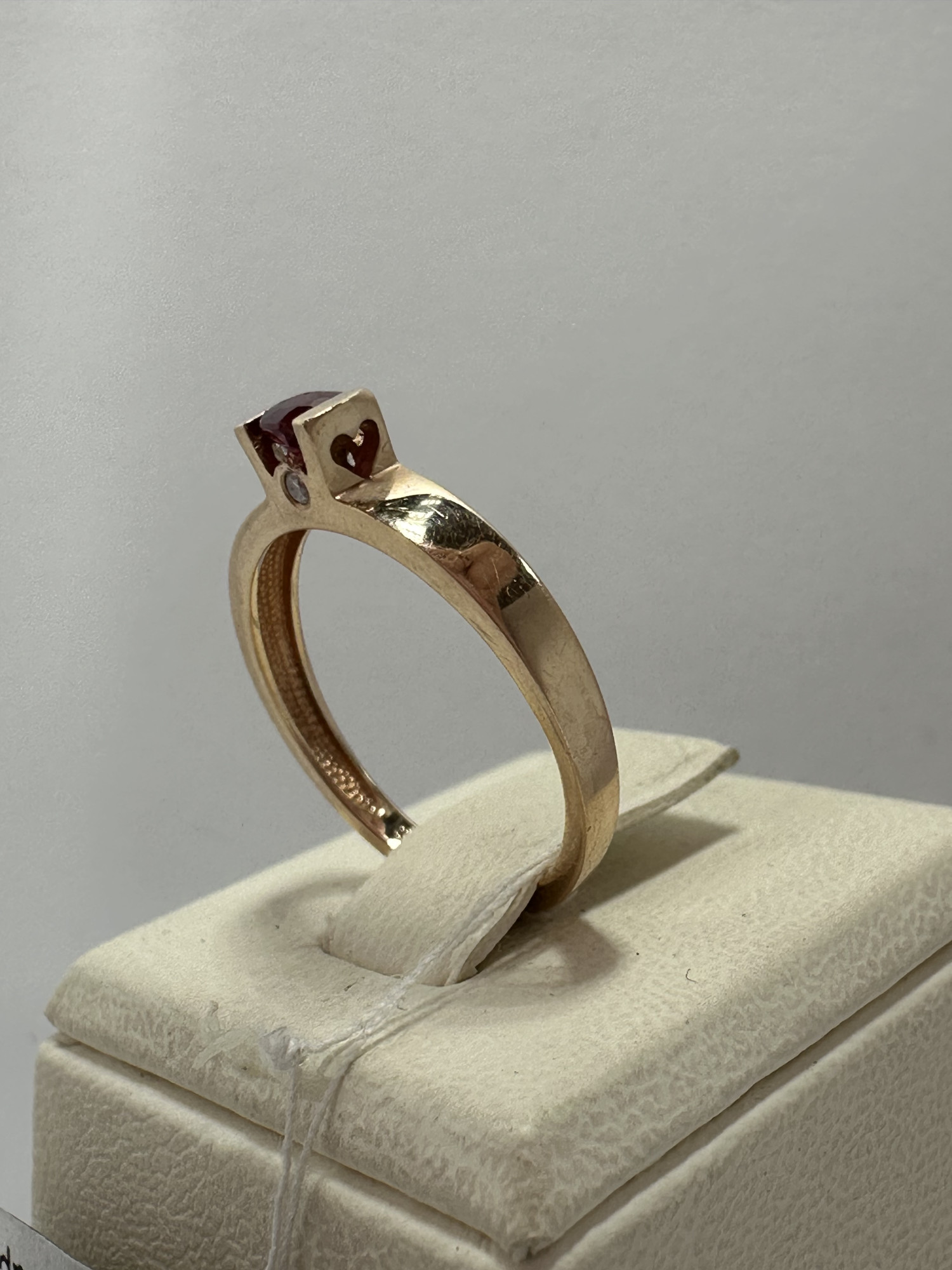 Кольцо из красного золота с рубином и бриллиантом (-ми) (33739742) 1