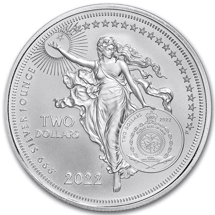 Серебряная монета 1oz Иконы Инноваций: Братья Райт 2 доллара 2022 Ниуэ (29649590) 3