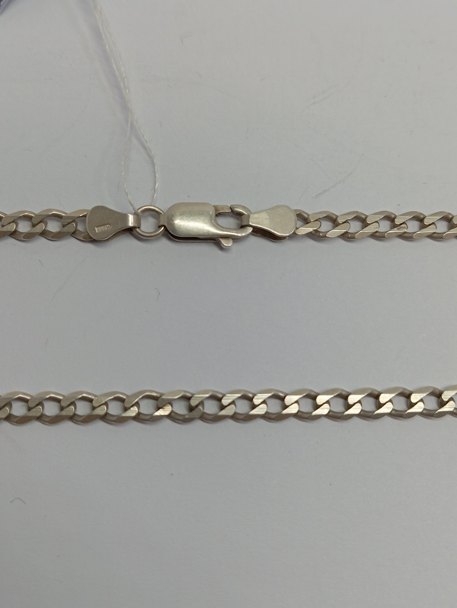Серебряная цепь с плетением панцирное (33692831) 0