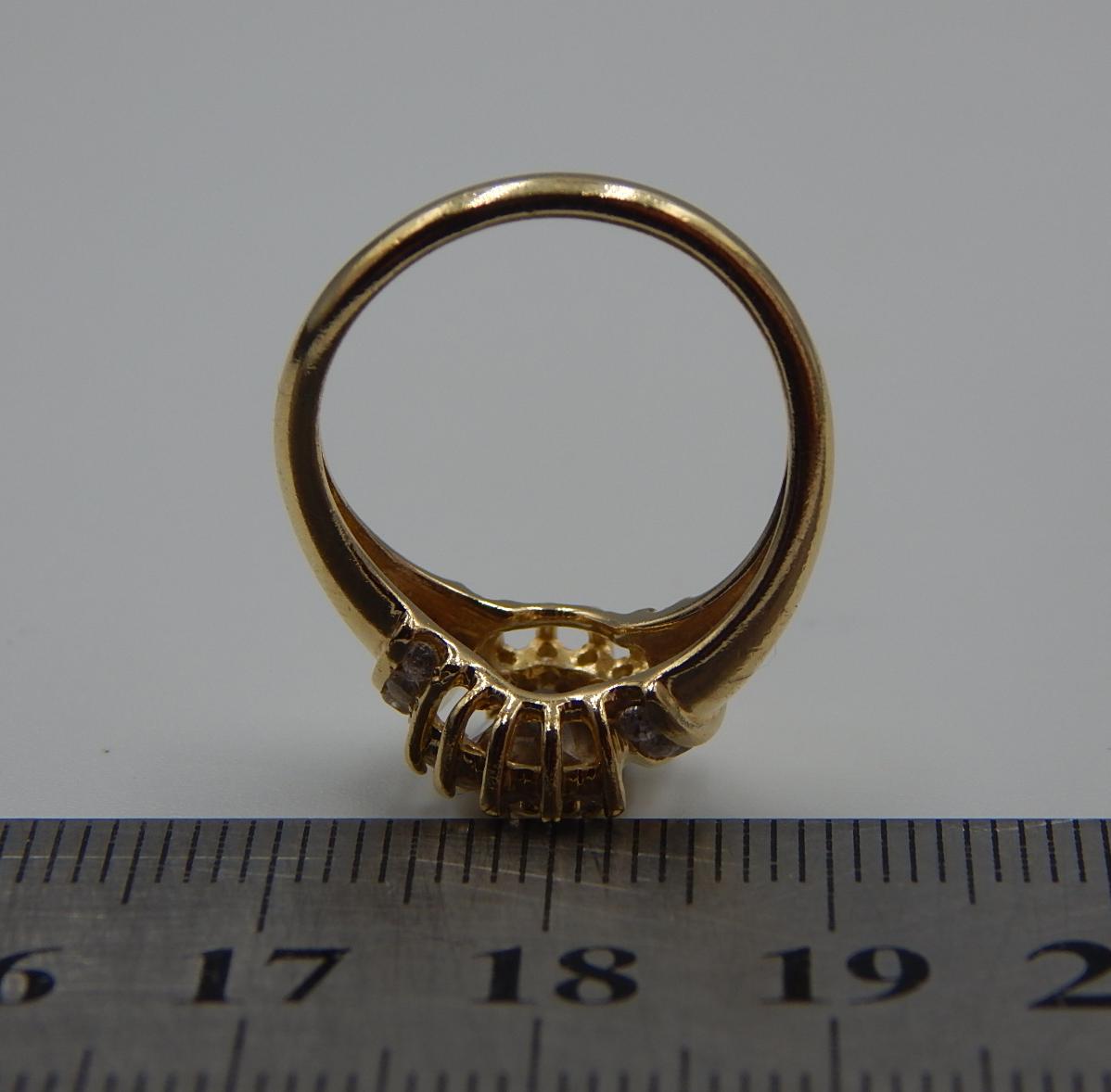 Кольцо из желтого золота с цирконием (33725527)  3