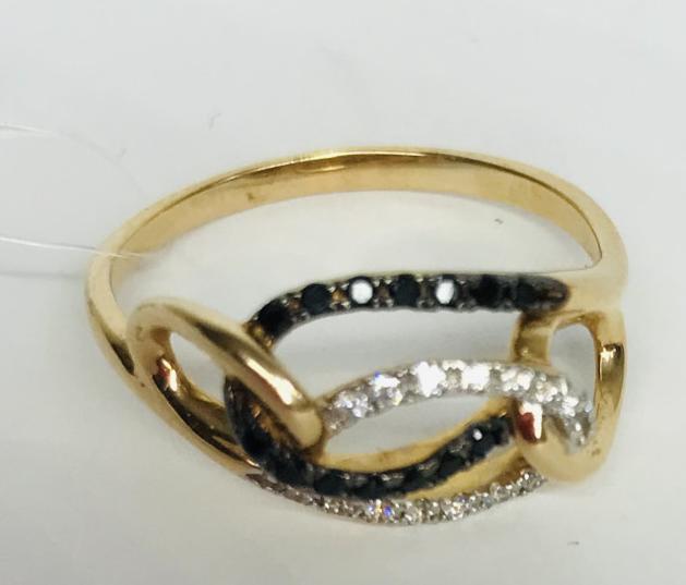 Кольцо из красного золота с цирконием (29191622) 2