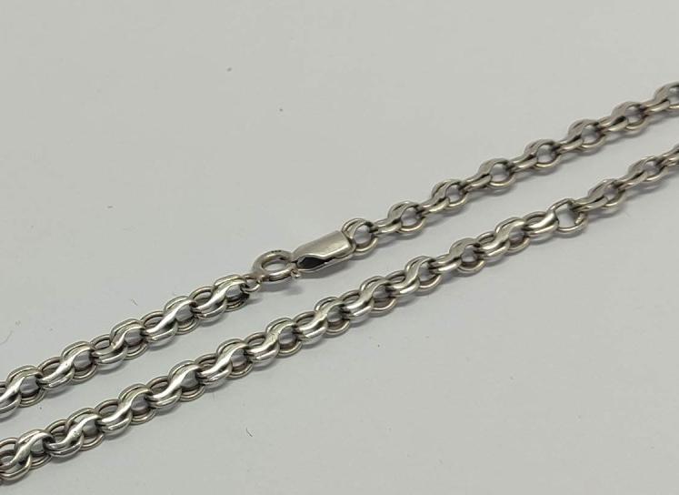 Срібний ланцюг з плетінням Струмочок (33485999) 0