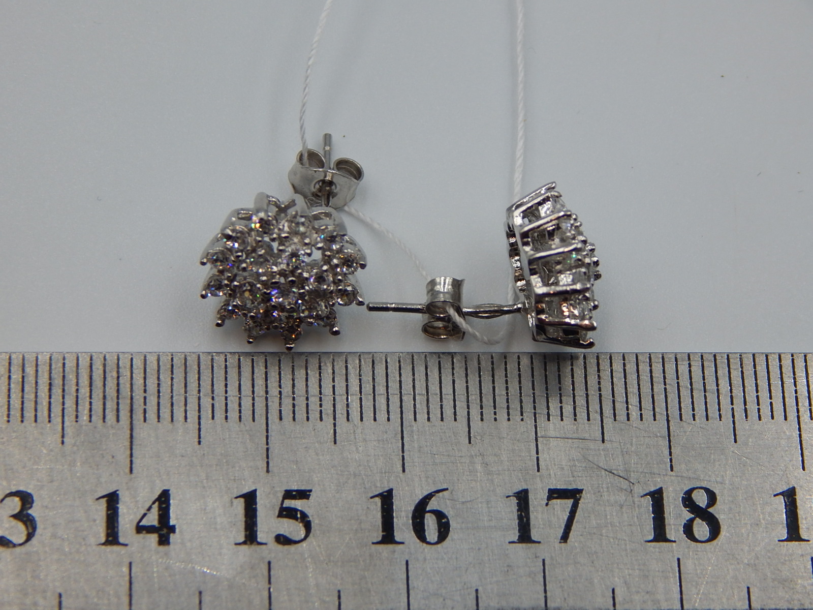 Срібні сережки з цирконієм (33014510) 4