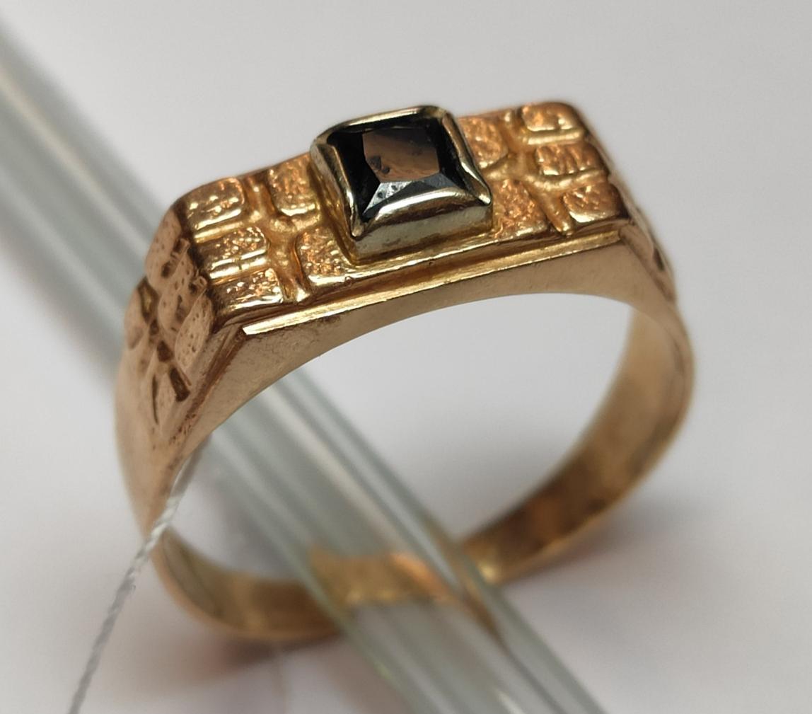 Перстень з червоного та білого золота з цирконієм (33809413) 0
