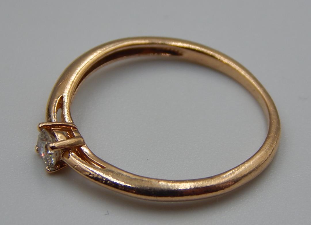 Кольцо из желтого золота с цирконием (32546871)  5
