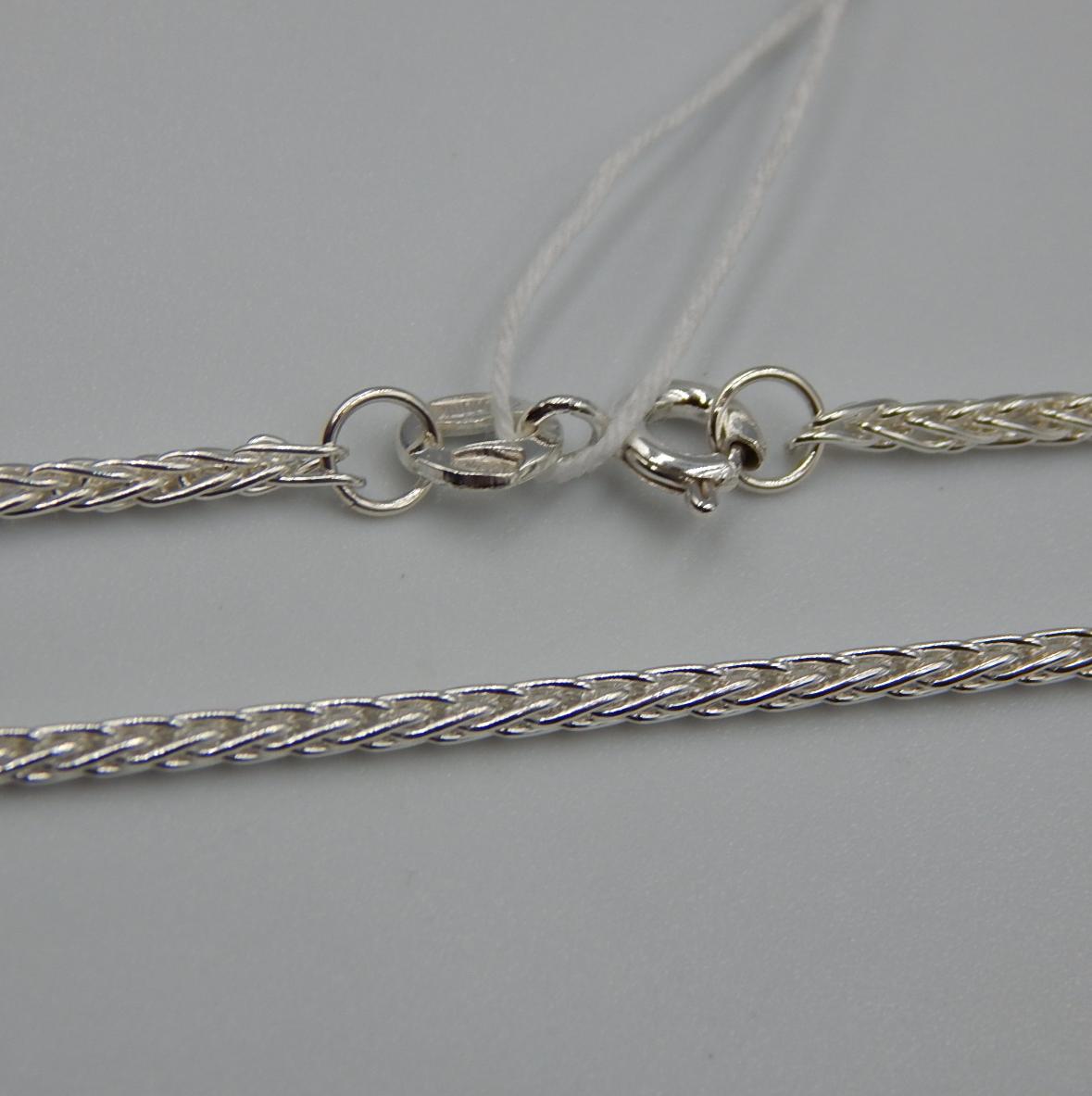 Серебряная цепь с плетением Колосок (33163911) 0