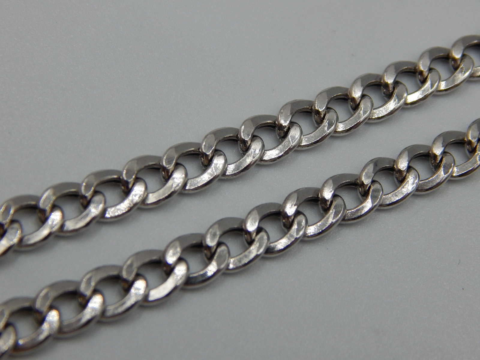 Серебряная цепь с плетением панцирное (30541796) 2