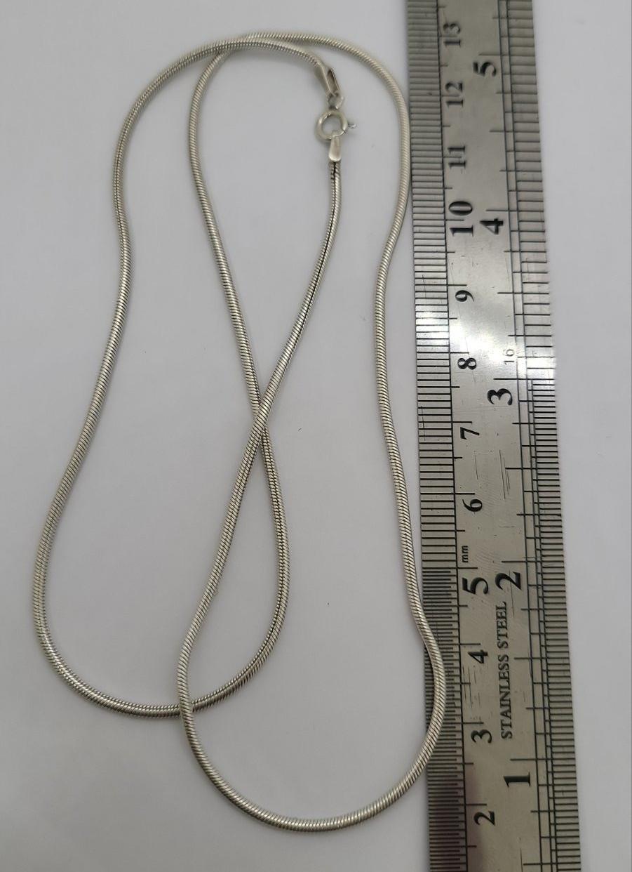 Серебряная цепь с плетением Снейк (33667082) 2