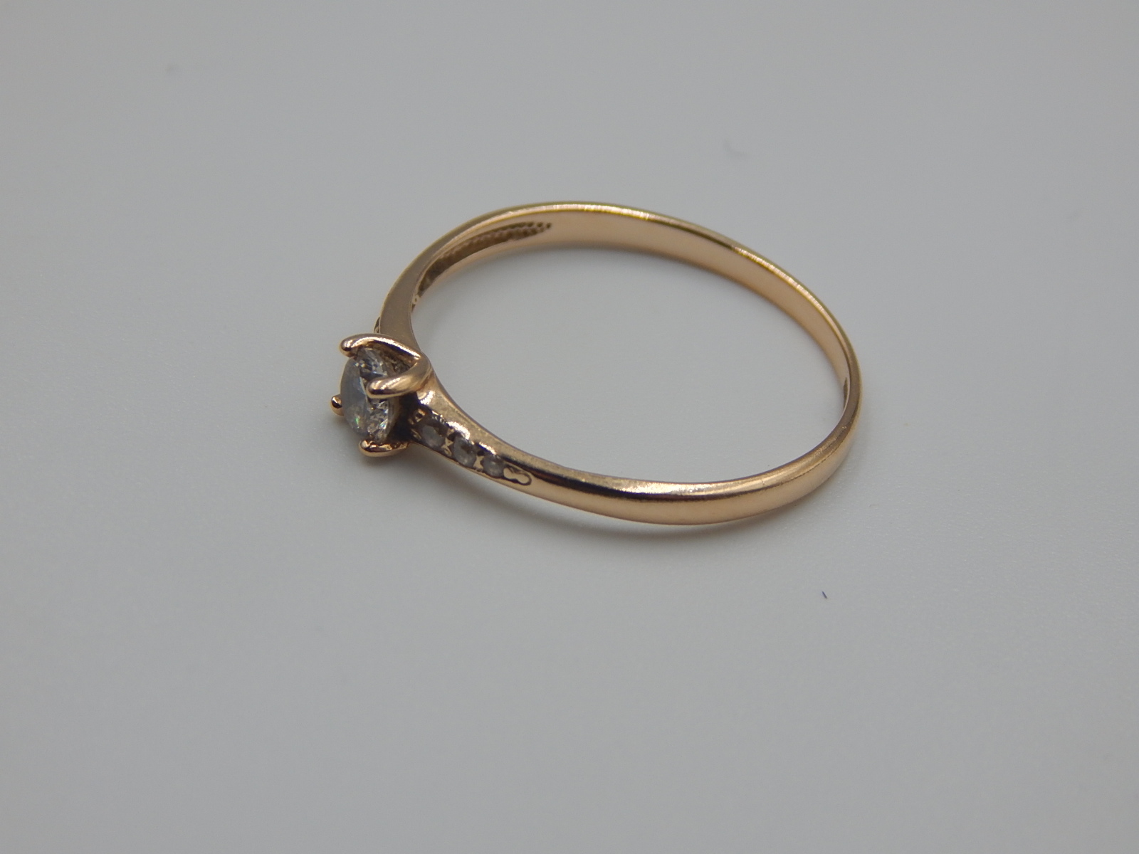 Кольцо из красного золота с цирконием (33766952) 2