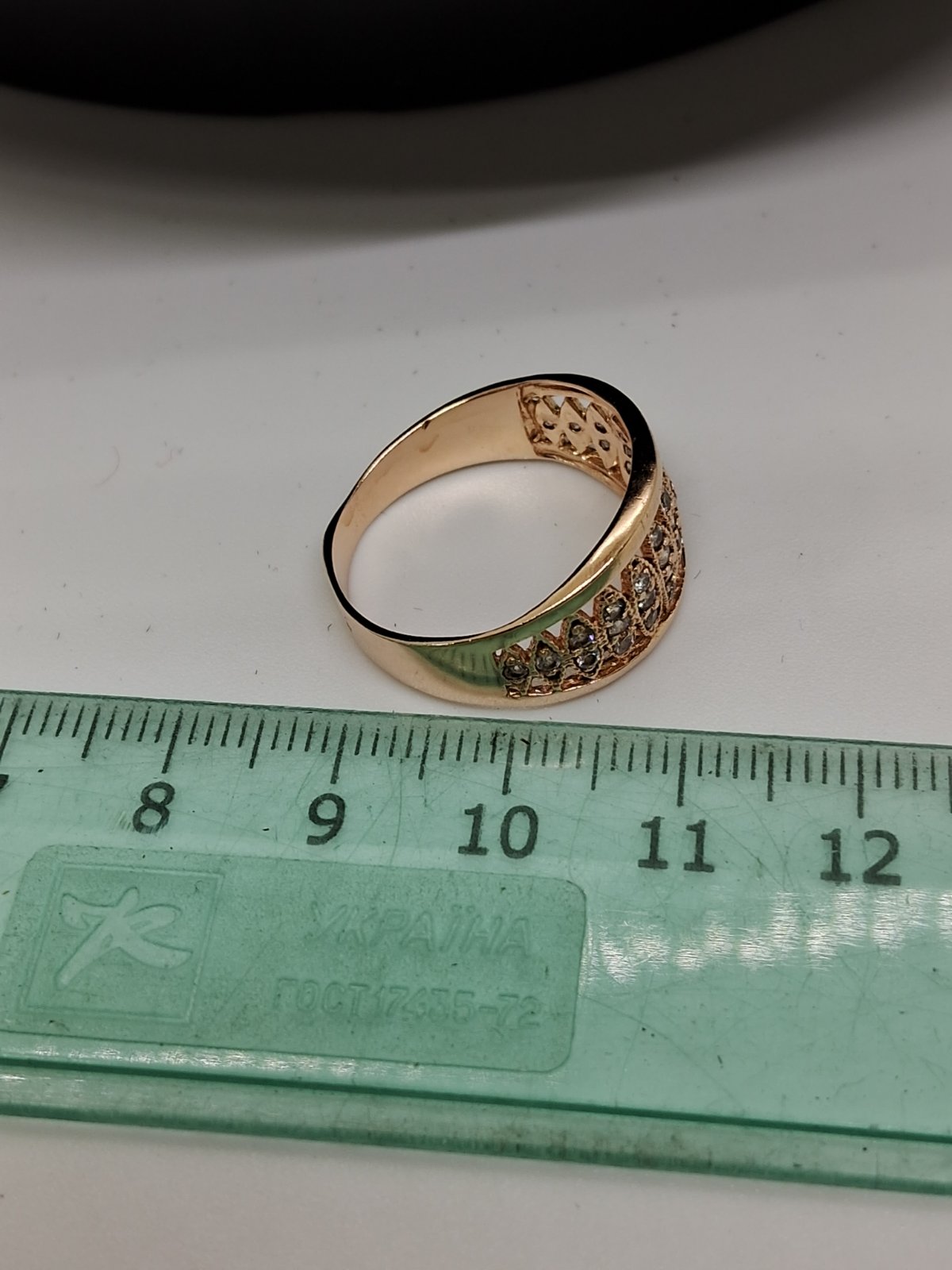 Кольцо из красного золота с цирконием (32145277)  7