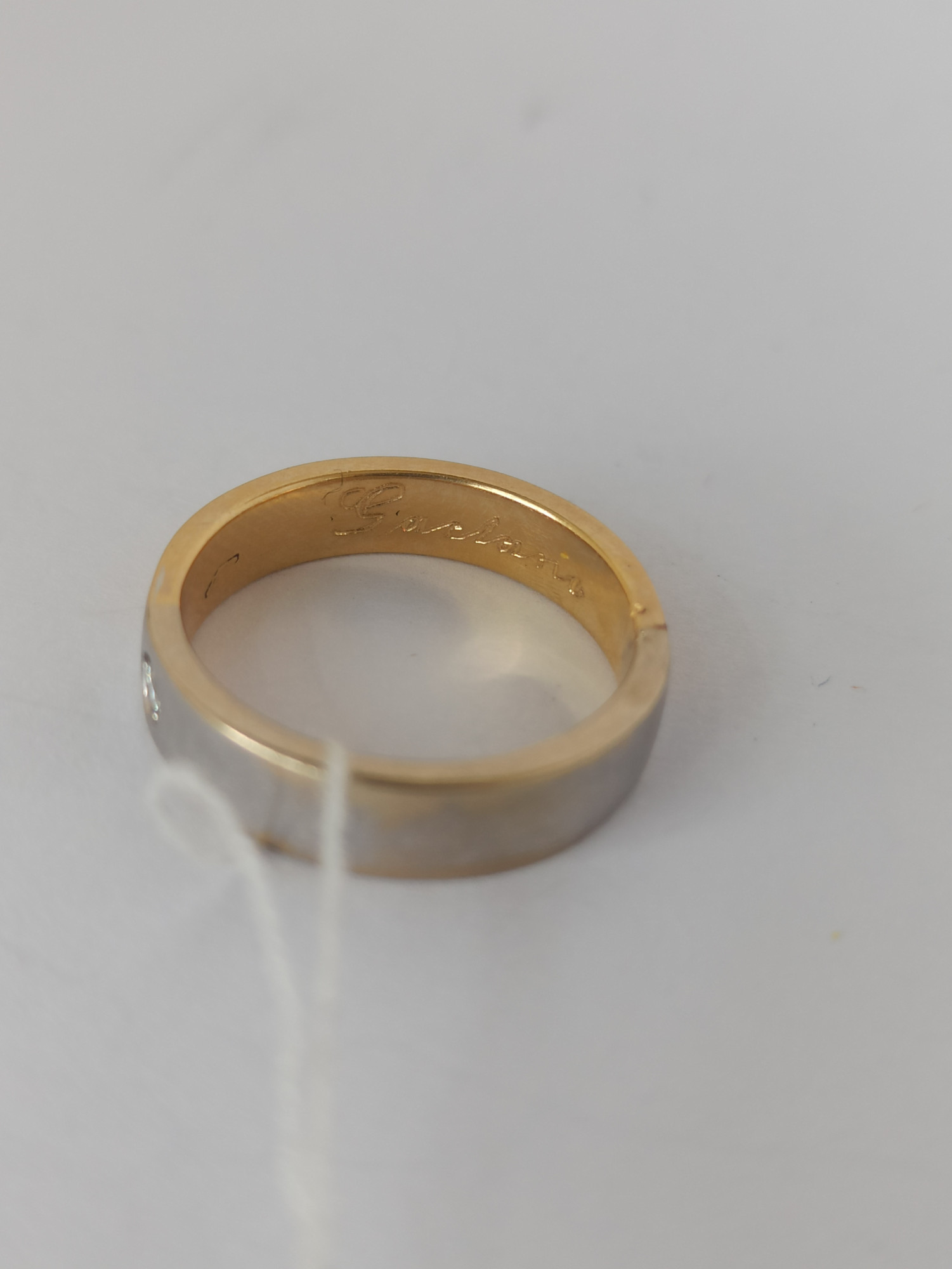 Обручальное кольцо из желтого и белого золота с бриллиантом (-ми) (33338851)  3