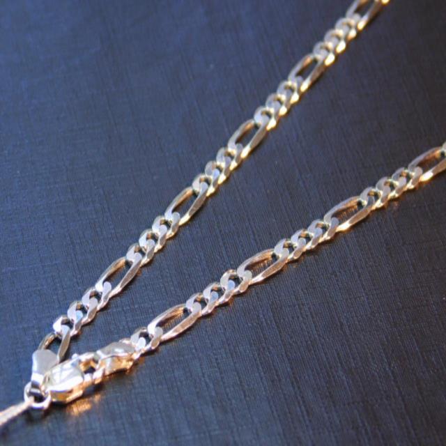 Серебряная цепь с плетением Картье (30519388) 0