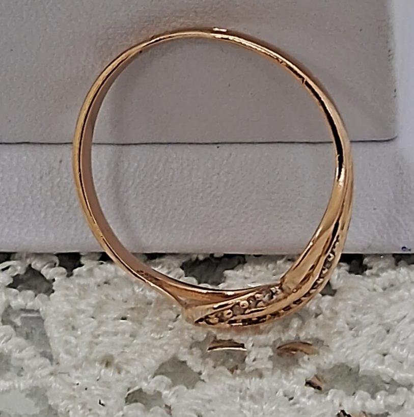 Кольцо из красного золота с цирконием (33193224) 5