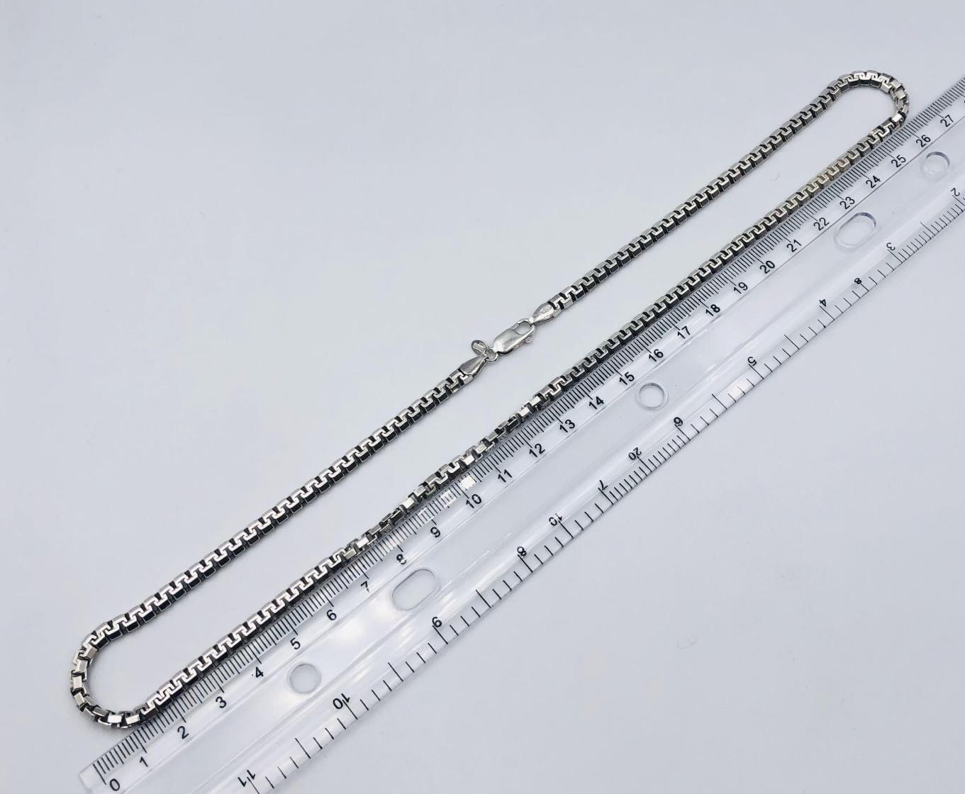 Серебряная цепь с плетением Венецианское (32610987) 1