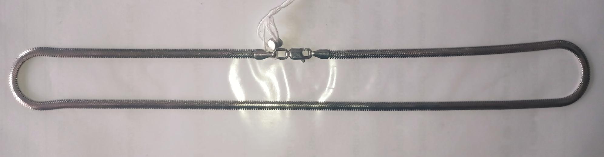 Серебряная цепь с плетением Снейк (28543585) 1