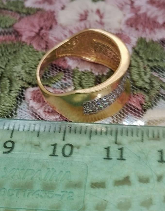 Кольцо из желтого золота с цирконием (32709109) 10