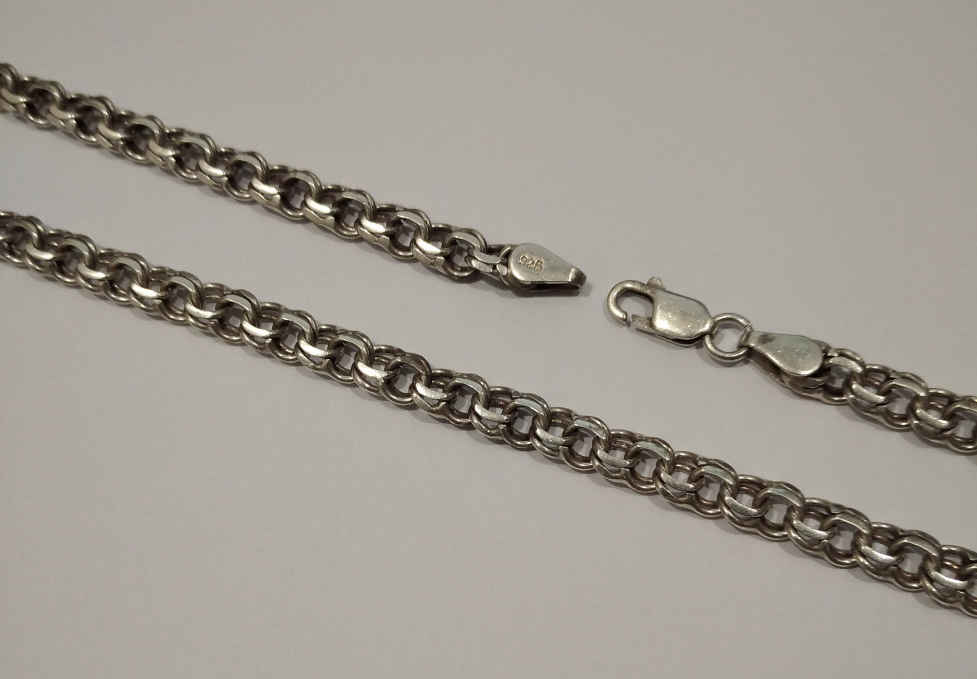 Серебряная цепь с плетением Бисмарк (32767610) 1