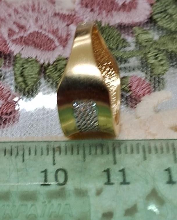 Кольцо из желтого золота с цирконием (32709109) 9