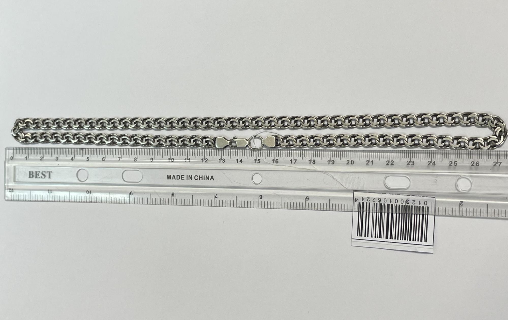 Срібний ланцюг із плетінням Бісмарк (33847592) 2