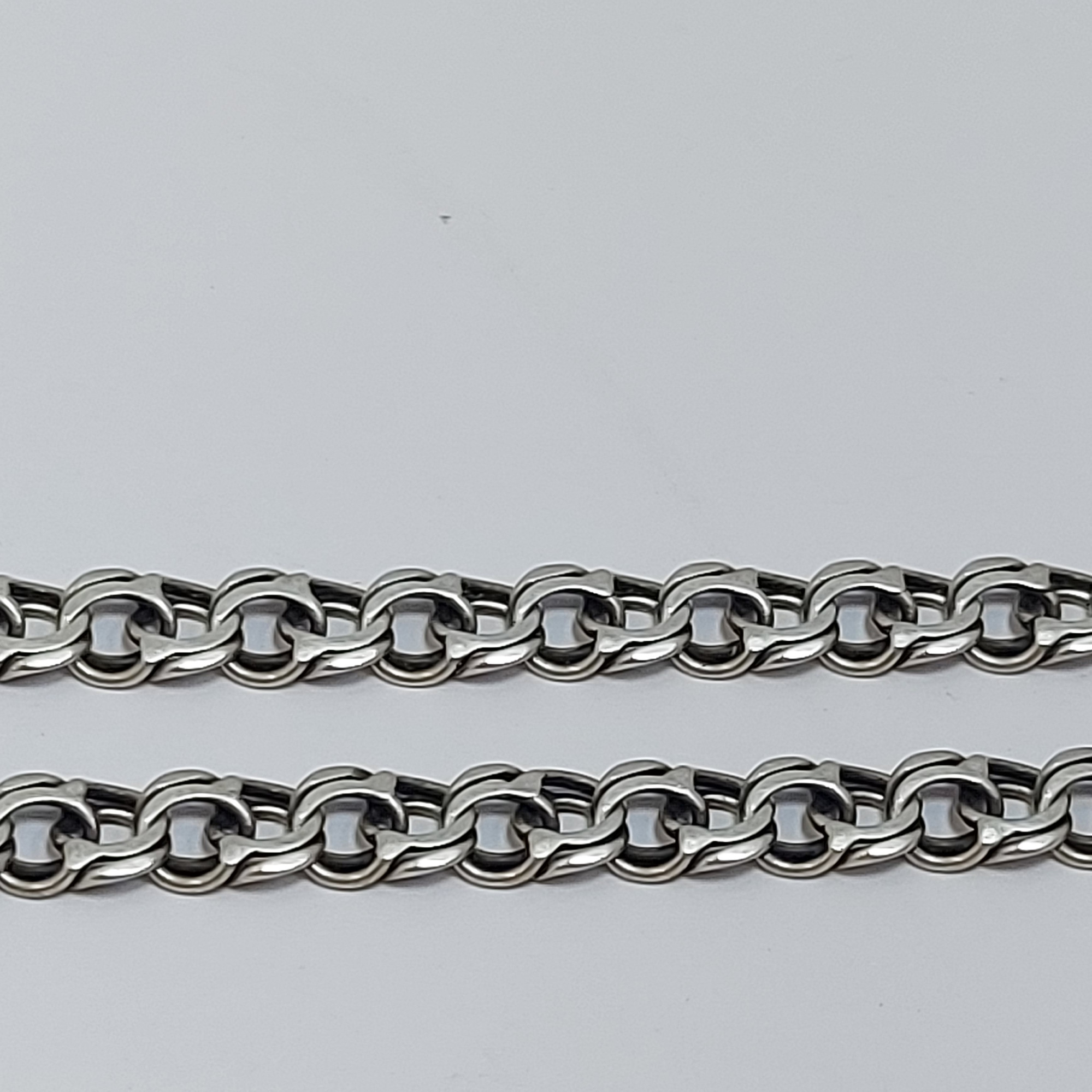 Серебряная цепь с плетением Бисмарк (33498819) 1