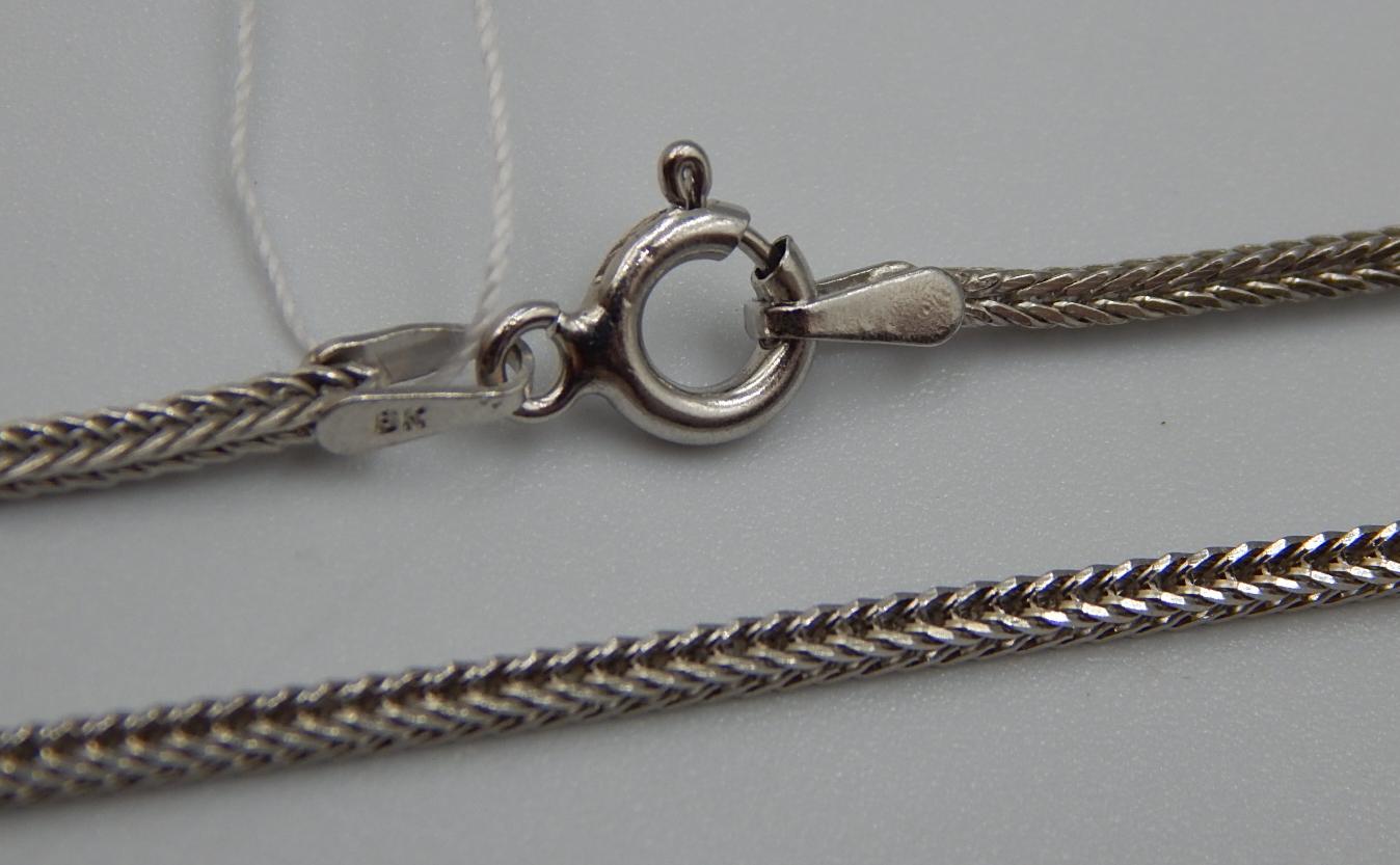 Серебряная цепь с плетением Колосок (30542029) 0