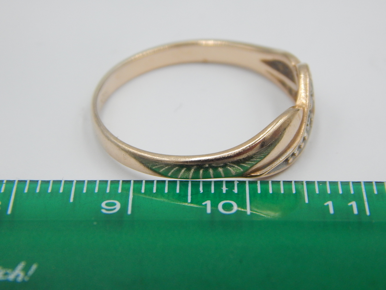 Кольцо из красного золота с цирконием (27752657) 7