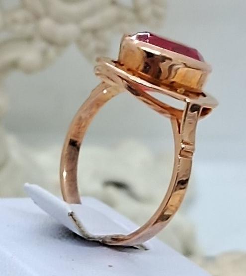 Кольцо из красного золота с корундом (32731593) 2