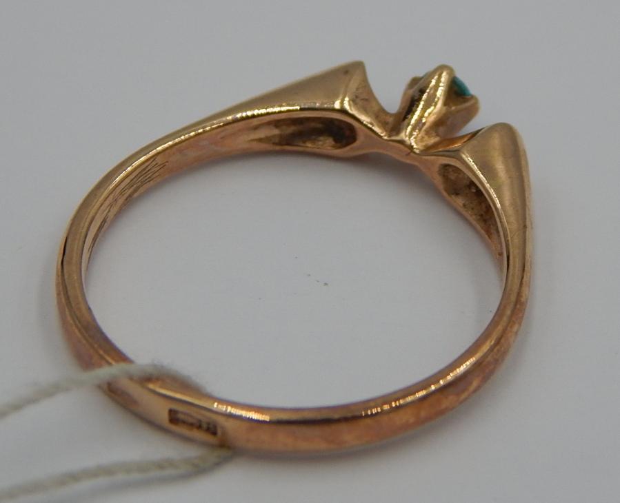 Кольцо из красного золота с цирконием (28367340) 4