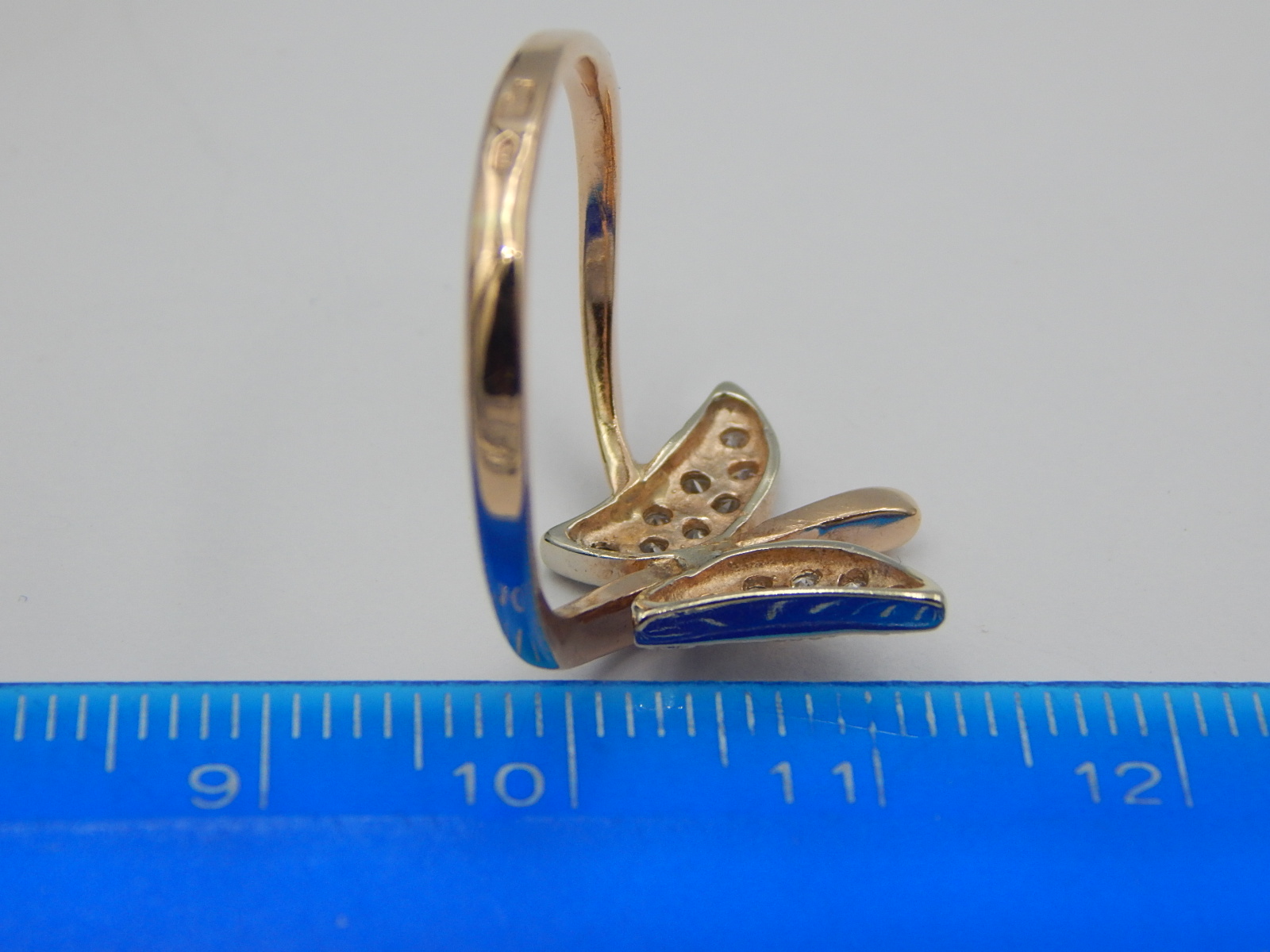 Кольцо из красного золота с цирконием (28187083)  6