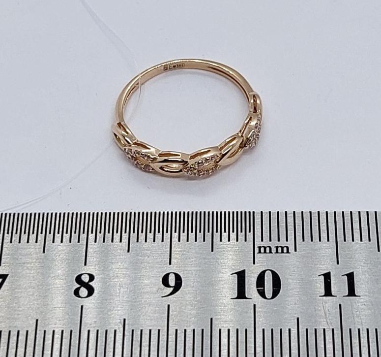 Кольцо из красного золота с цирконием (33219166)  3