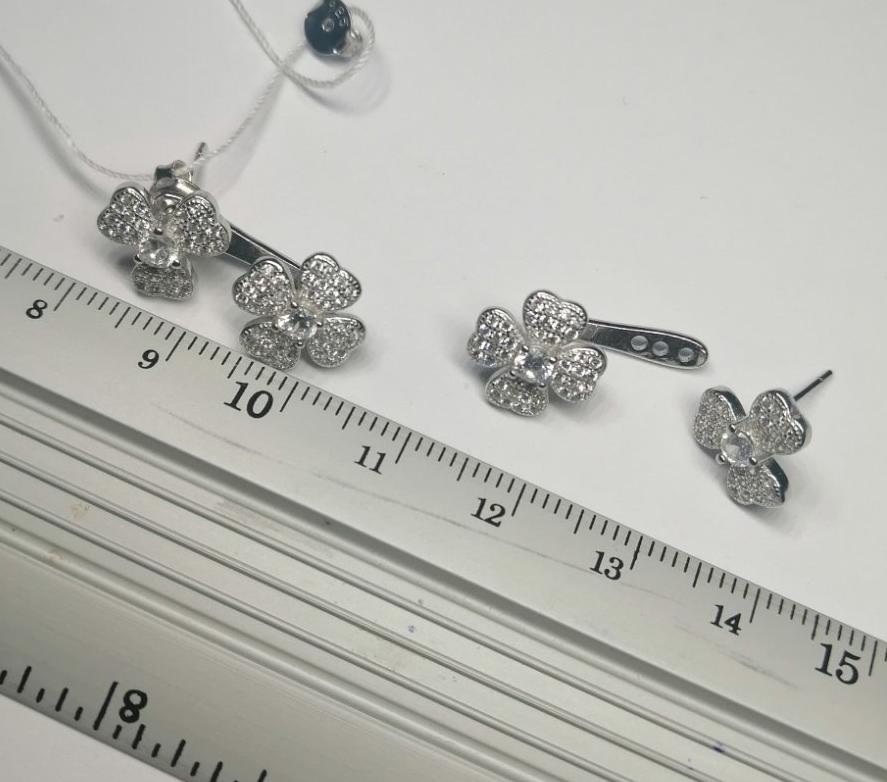 Срібні сережки з цирконієм (28651996) 2