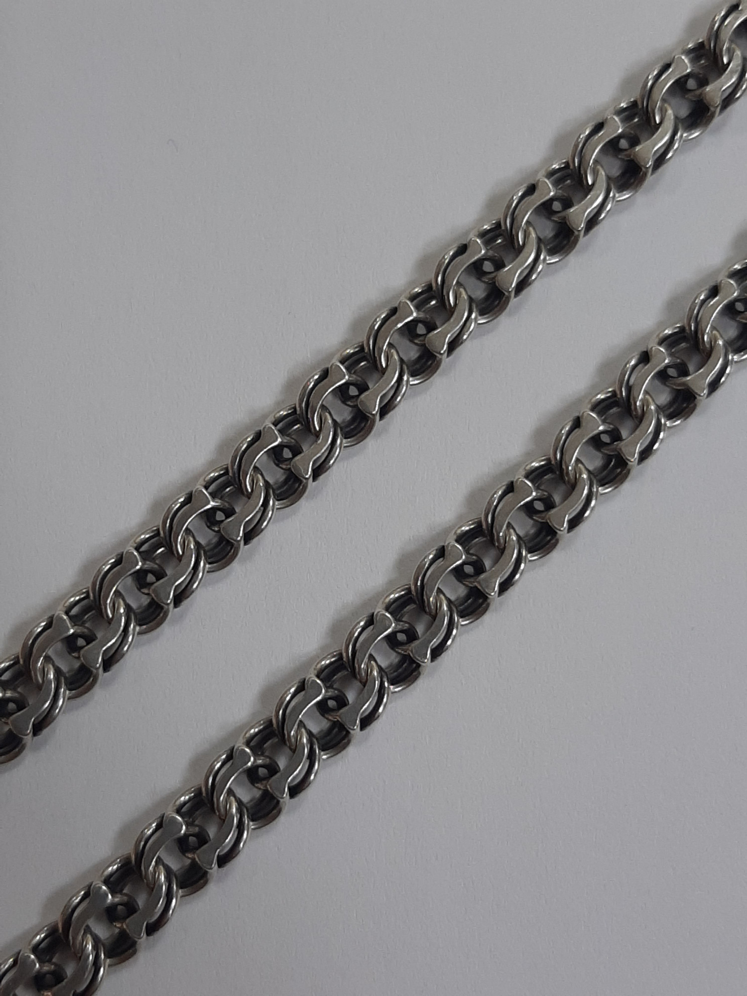 Серебряная цепь с плетением Бисмарк (33464957) 1