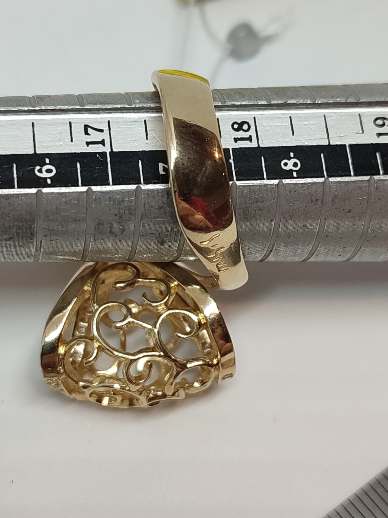 Кільце з жовтого золота з діамантом (-ми) (29717576) 4