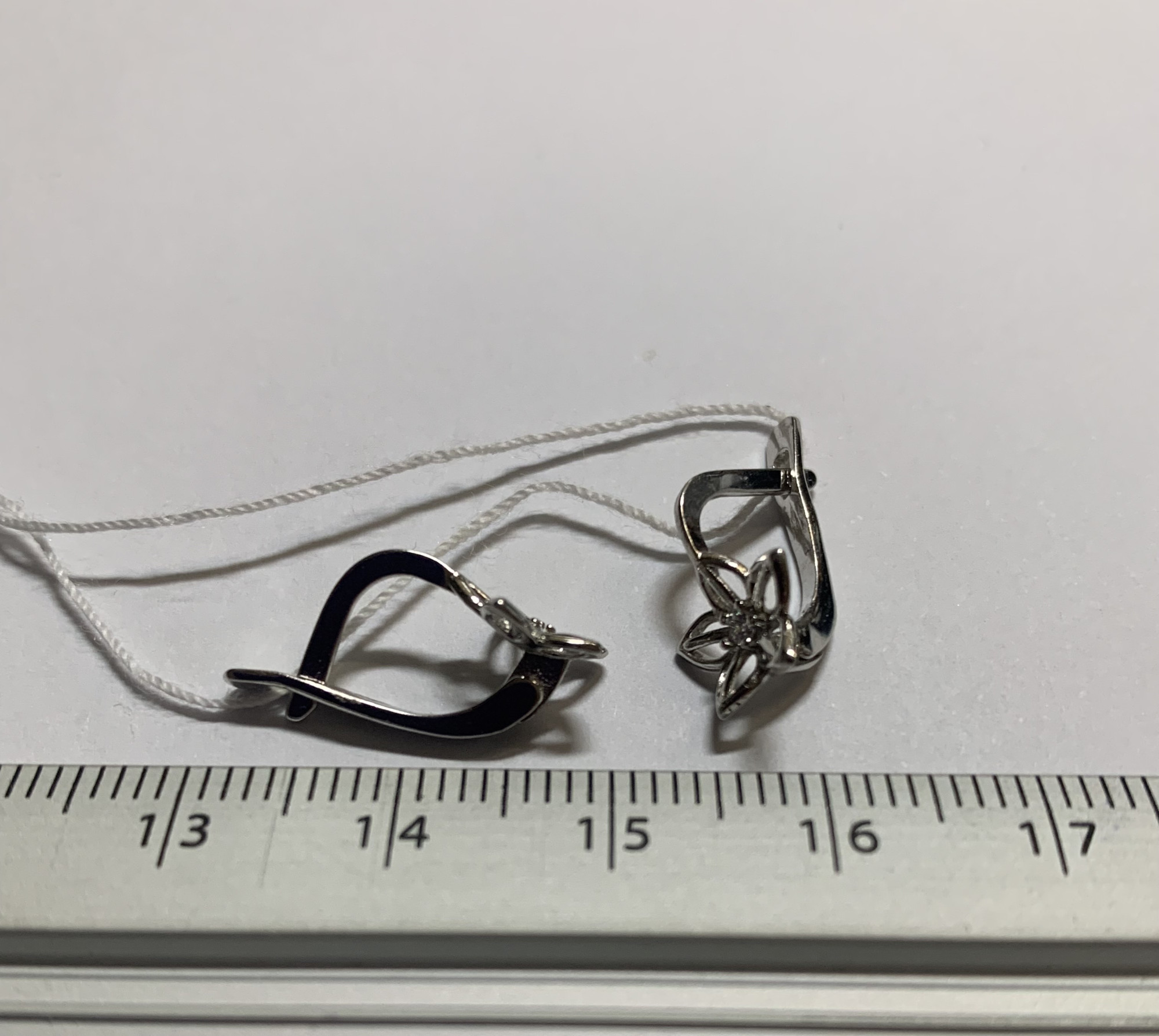Срібні сережки з цирконієм (30521292) 4
