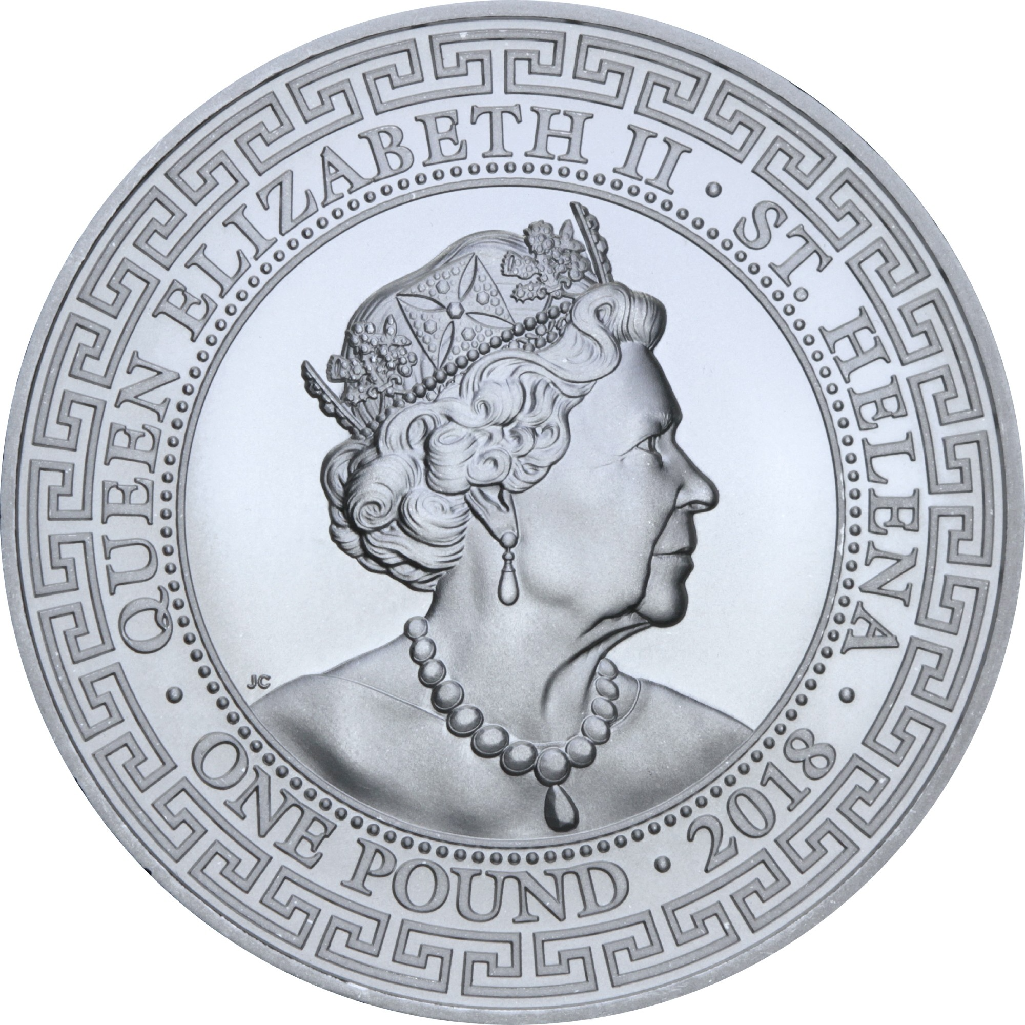 Срібна монета 1oz Торговий долар Британії 1 фунт стерлінгів 2018 Остров Святої Єлени (33776049) 0