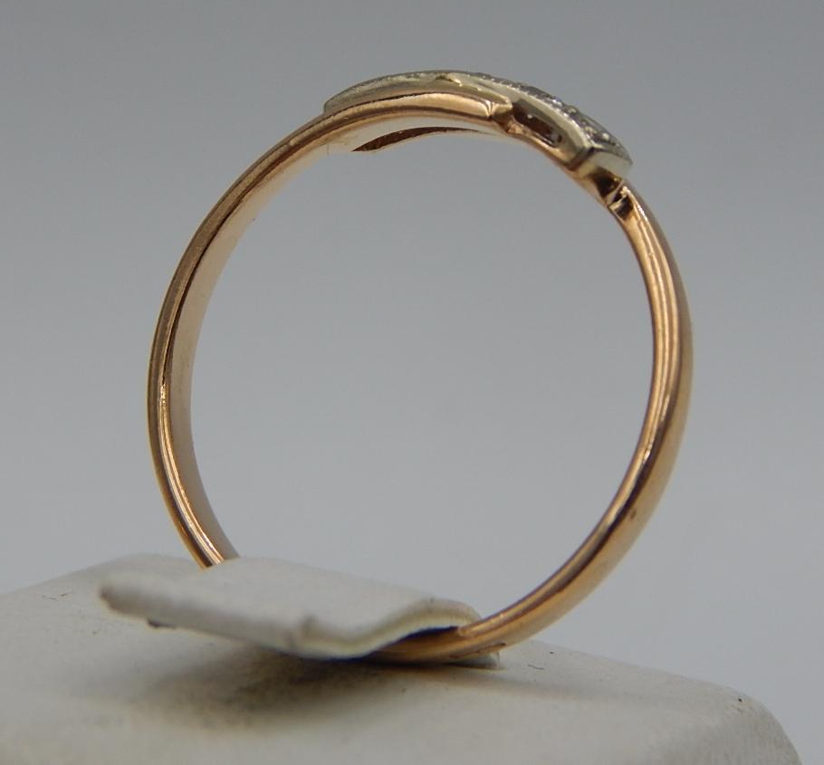 Кольцо из красного и белого золота с бриллиантом (-ми) (24468050) 4