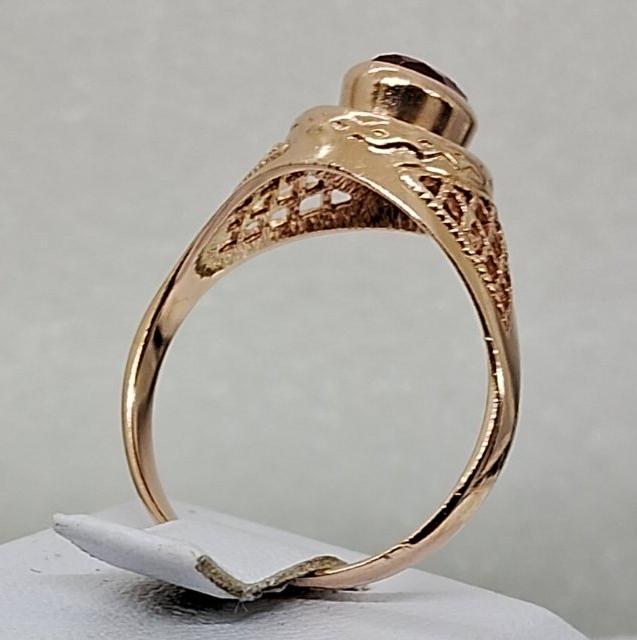 Кольцо из красного золота с корундом (32858019)  2