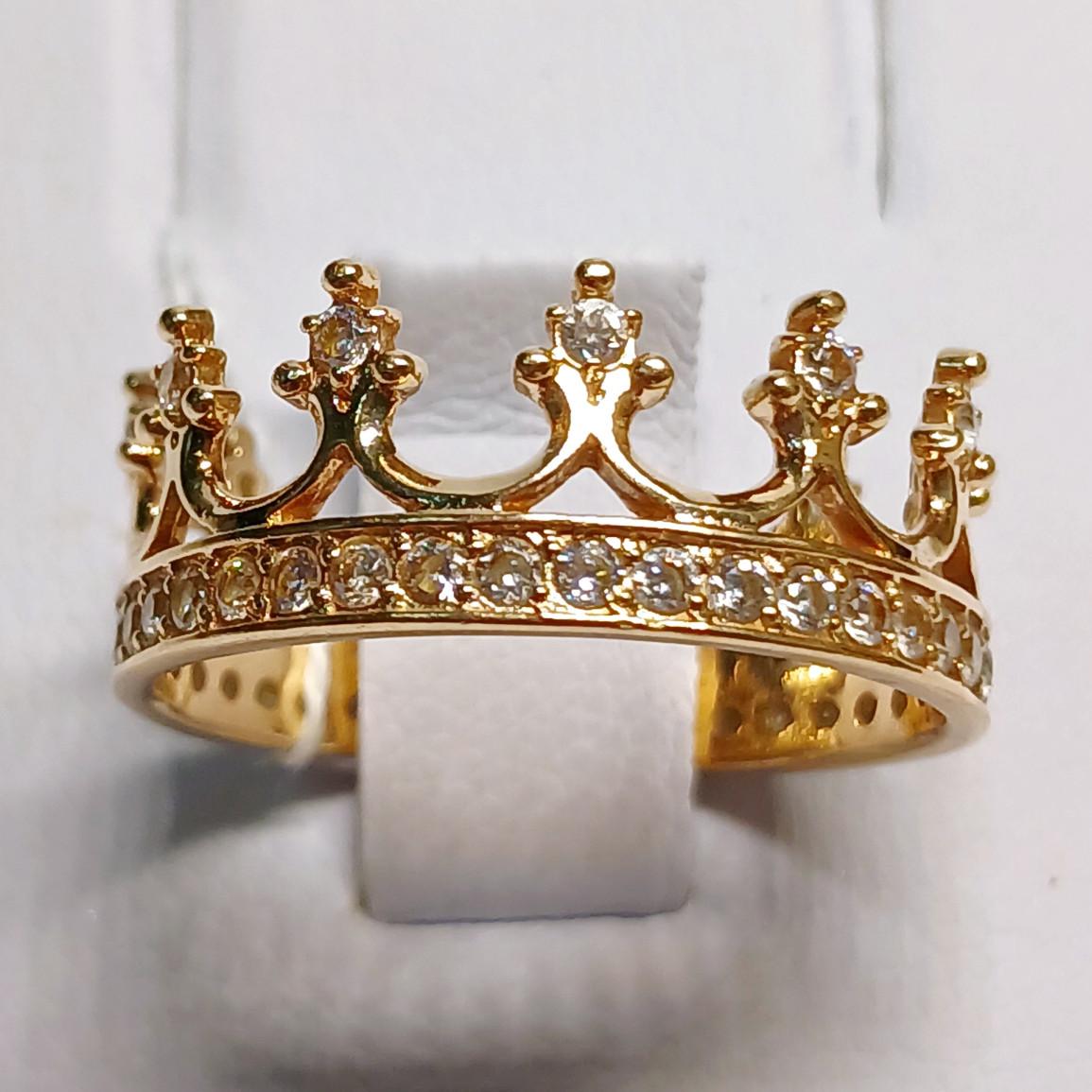 Кольцо из красного золота с цирконием (32796049) 0