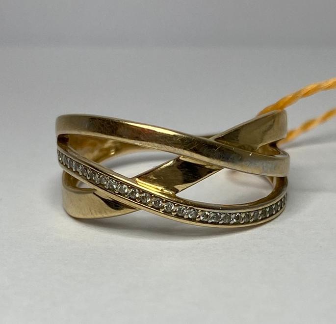 Кольцо из красного золота с цирконием (33213057)  1