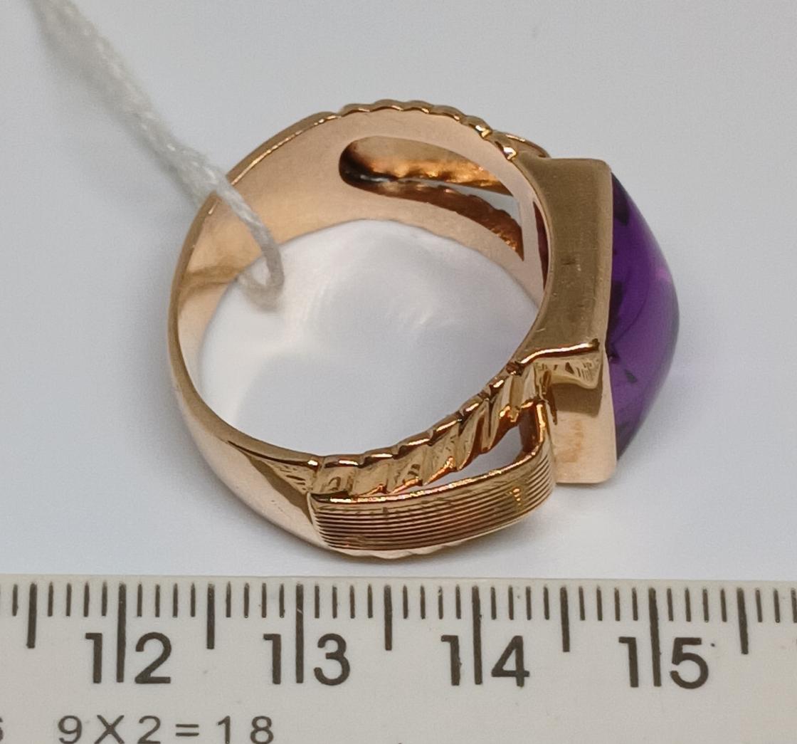 Перстень з червоного золота з аметистом (33652751) 6