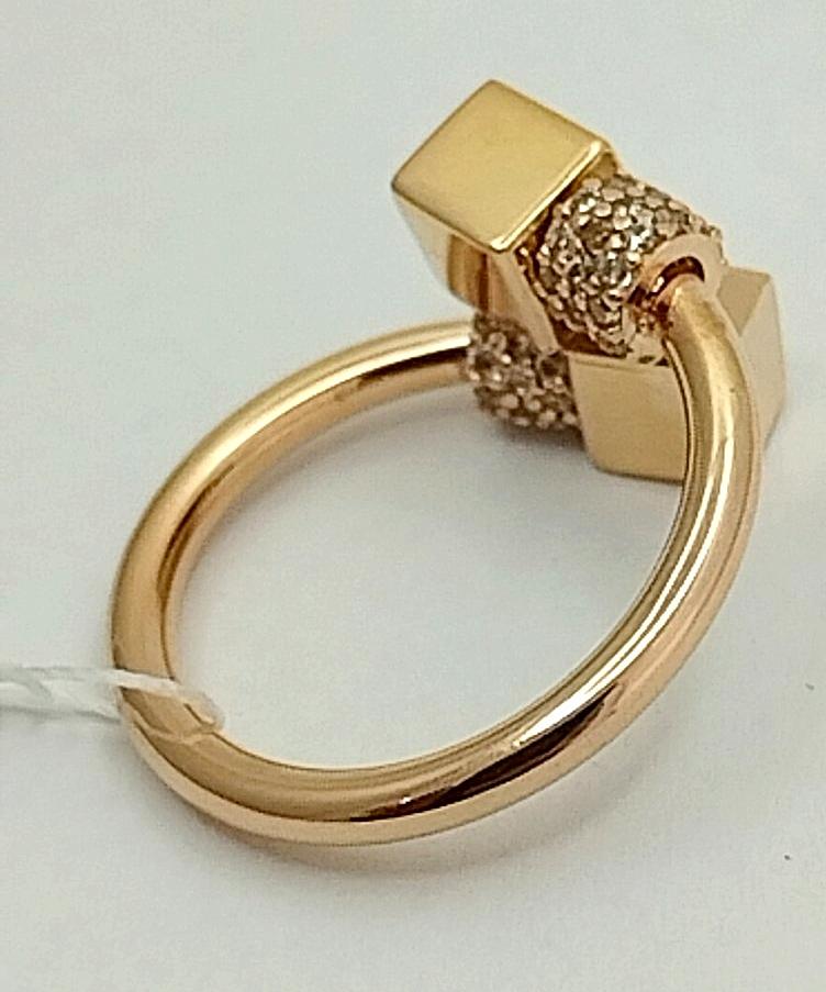 Кольцо из красного золота с цирконием (33746601) 1