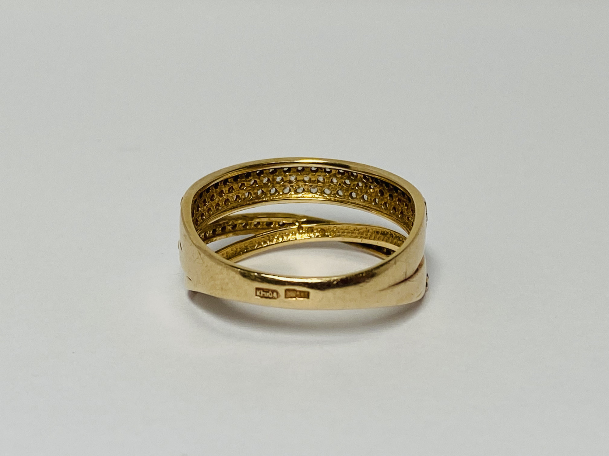 Кольцо из красного золота с цирконием (33808739) 6