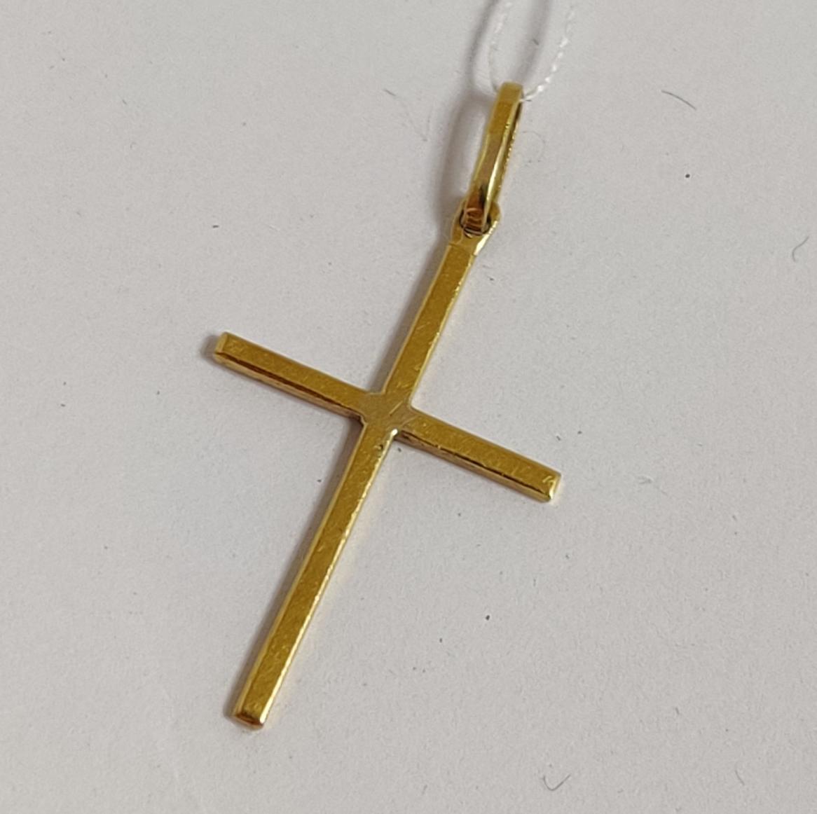 Підвіс-хрест з жовтого золота (33778338) 0